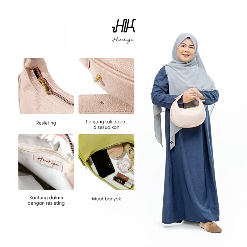 Product image Hirakiya id -Kika 3in1 Tas Wanita Selempang Underarm Bag Shoulder Bag Bahu Madeline Leather2 28x21x7cm Sage Green