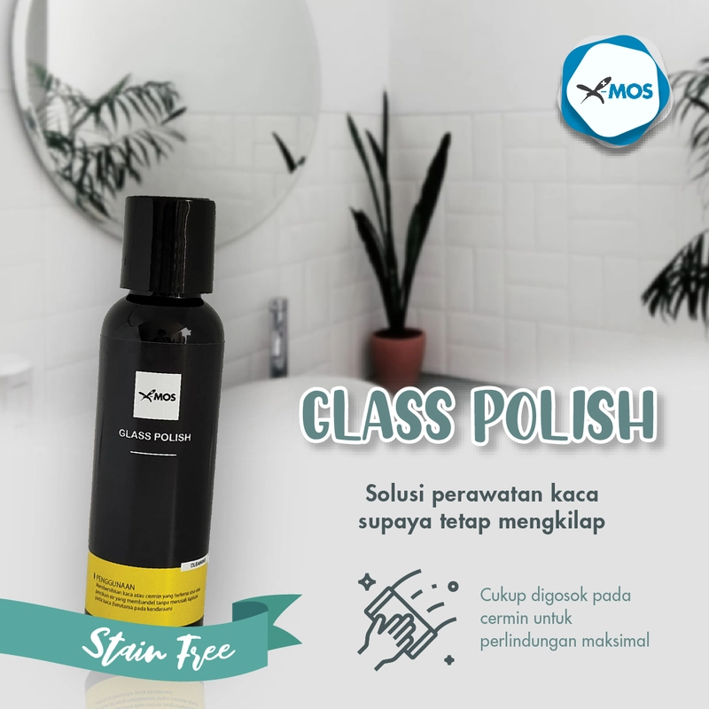 Product image X MOS - X-MOS Glass Polish 100gr - Pembersih Jamur Kaca 120gr Pembersih Kaca