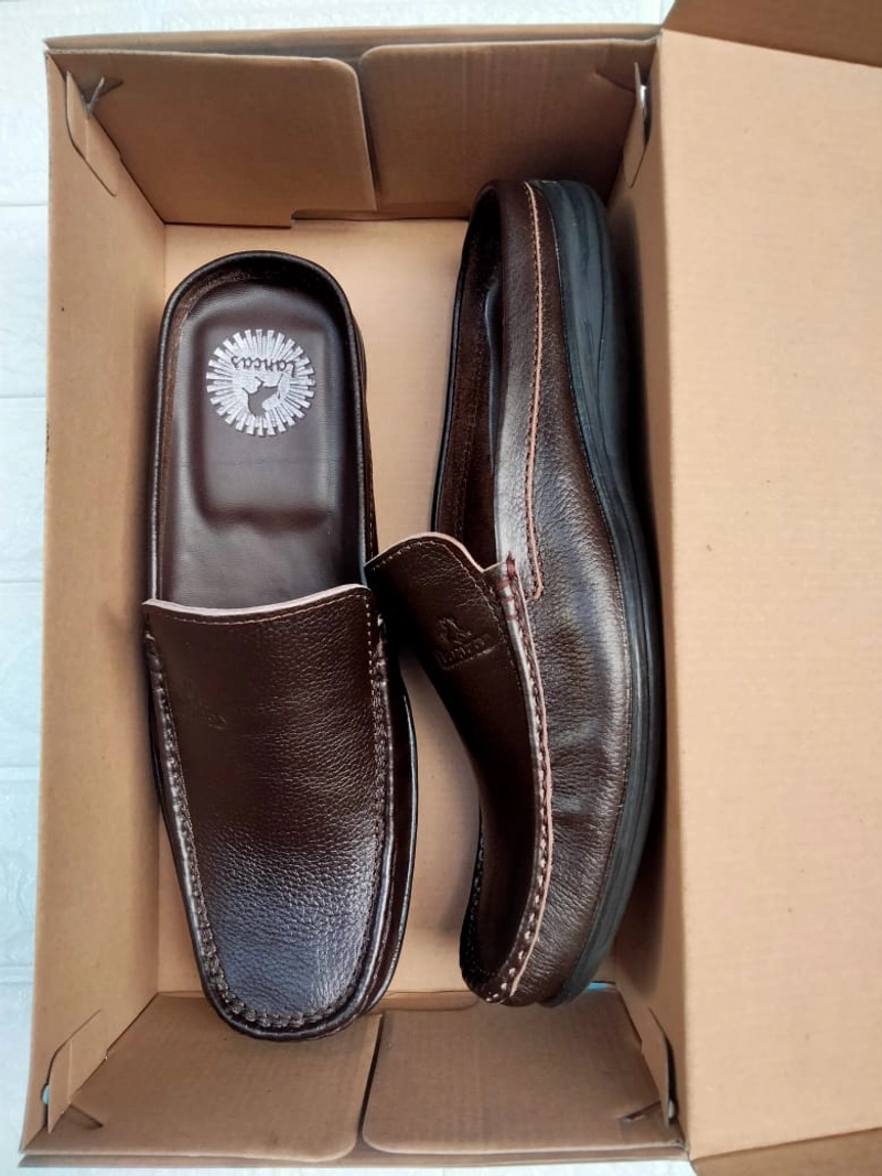 Product image RENINE - ALZ 017 Sepetu Sandal Bustong Mocassin Kulit Asli 39 Hitam