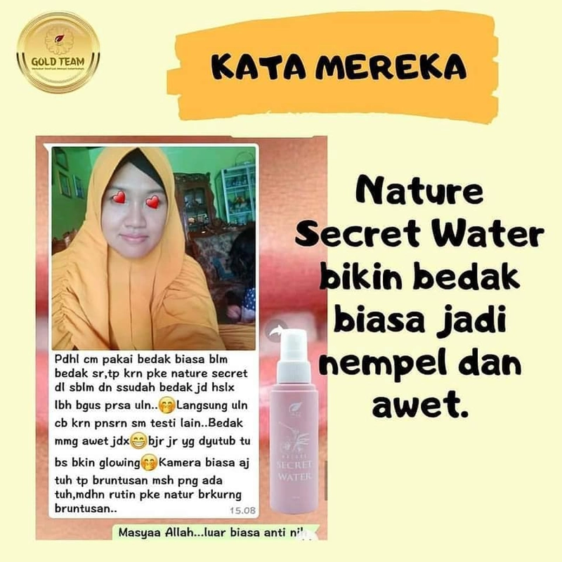 Product image Nature Secret Water SR12 Membuat Make Up Tahan Luntur Cocok Untuk Kulit Berminyak 60 ml Secret Water