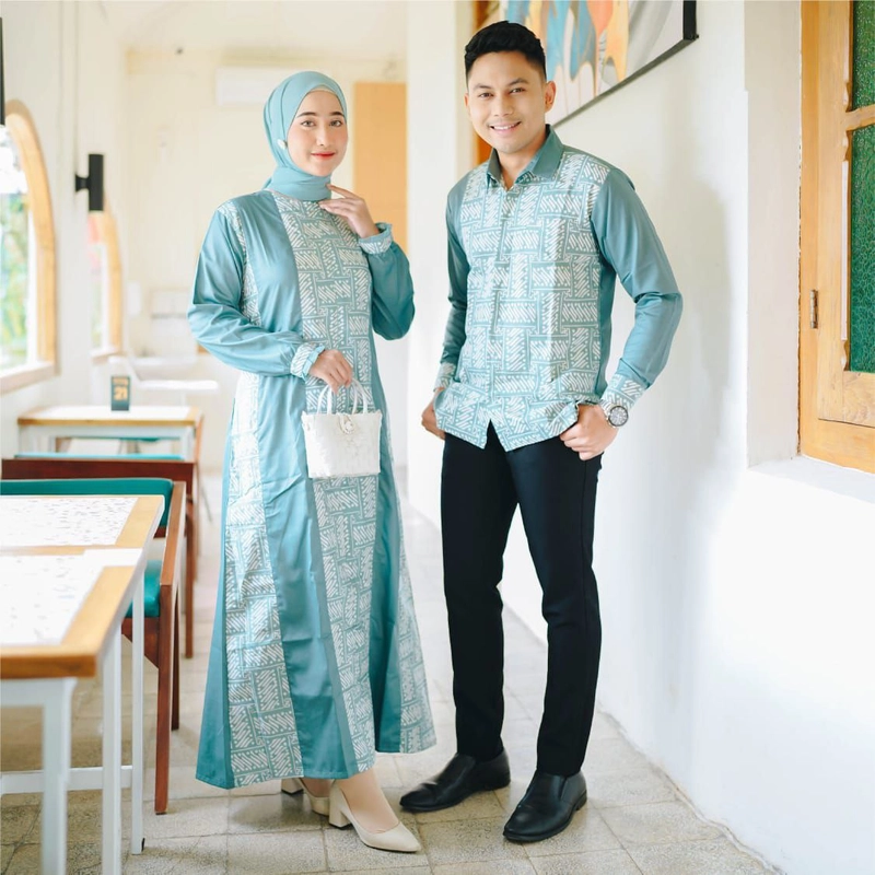 Product image COLLECTION SARJANA - COLLECTION SARJANA - GAMIS MOTIF BATIK - COUPLE GAMIS FATIN - ORIGINAL - BATIK KATUN PRIMA SANFORIS KEMEJA M FATIN