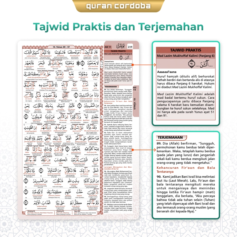 Product image Cordoba - Al Quran PER KATA AL MUSHAWWIR Terjemah besar A4 Random