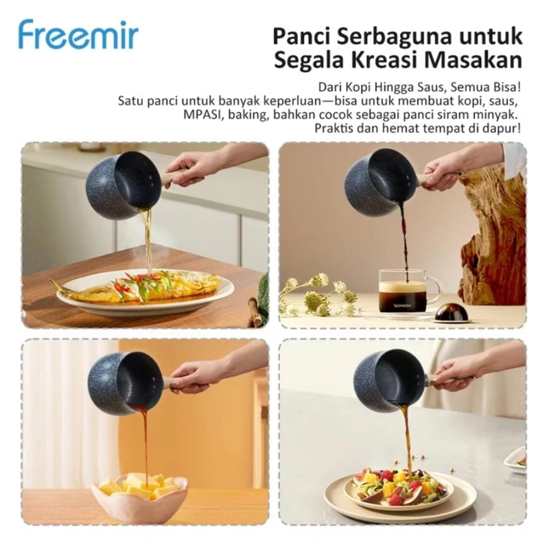 Product image Rizki Electronics - freemir Panci Gemoy Mini 12cm 1,2 LITER HITAM