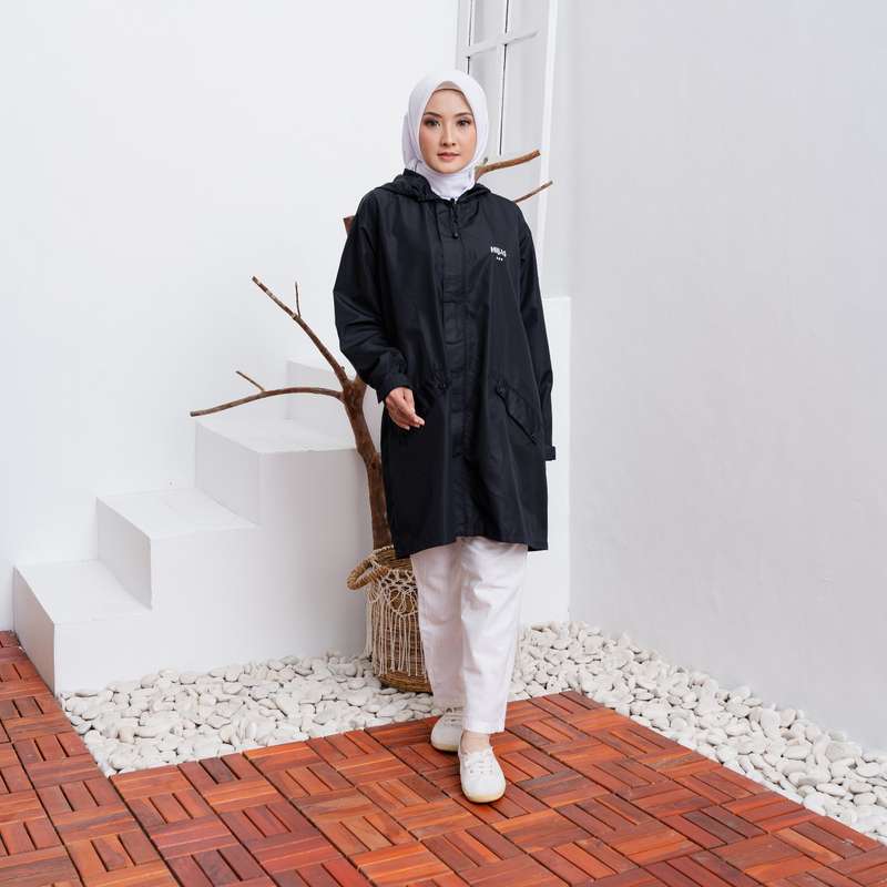 Product image South Legend - Jaket Mantel Wanita Premium by Hijas M HITAM