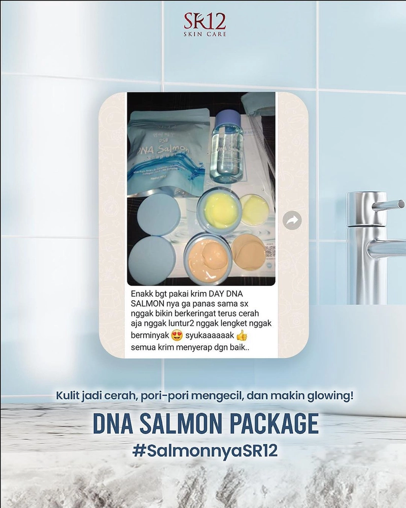 Product image SR12 DNA Salmon Paket Perawatan Wajah Cerah Lembab Sehat 1 Paket DNA Salmon