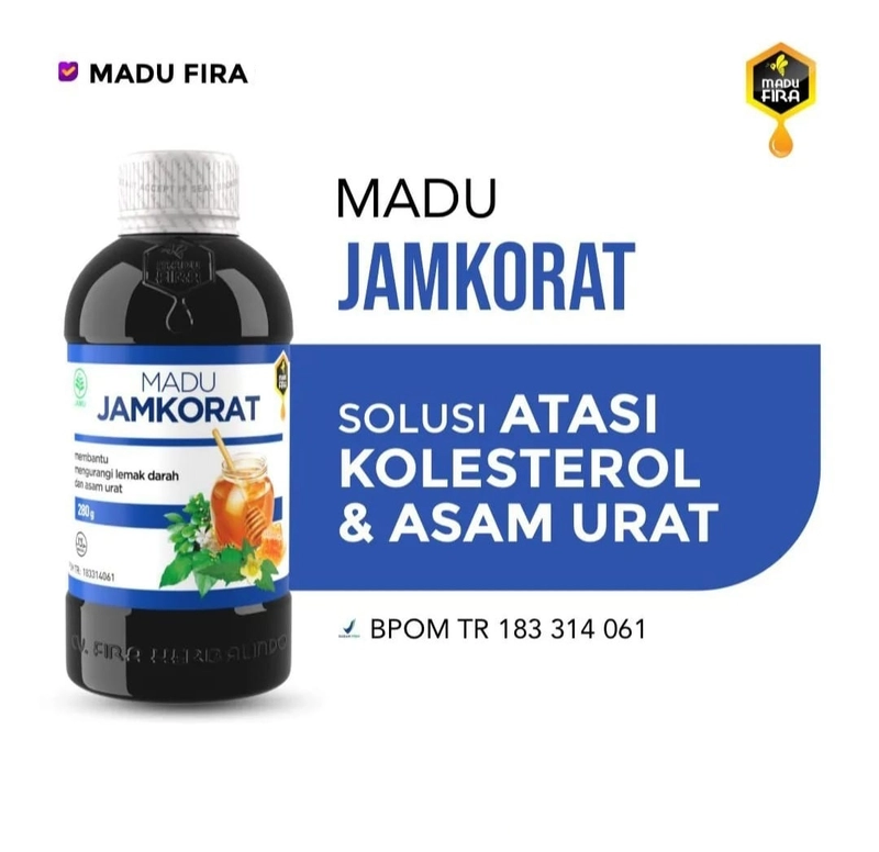 Product image ABUSA HERBAL - Madu Fira Jamkorat 280g Dominan Rasa Rempah Bunga Rosella Daun Kemuning