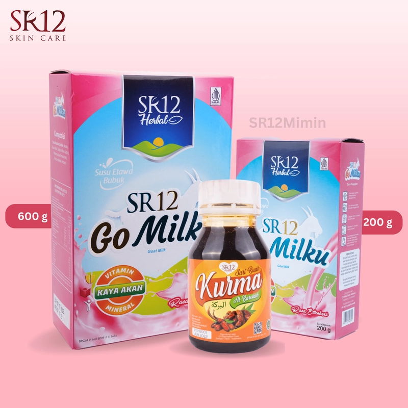 Product image SR12 Bundling Gomilku Dan Sari Buah Buah Kurma Minuman Kesehatan Sari Kurma 350 ml GoMilkuStra200g+600g