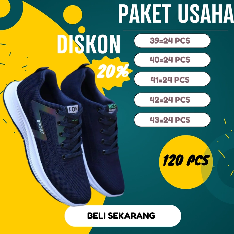 Product image Koekita - Paket Usaha Sepatu Kest Sneakers Pria FS-06 PAKET 1 NAVY