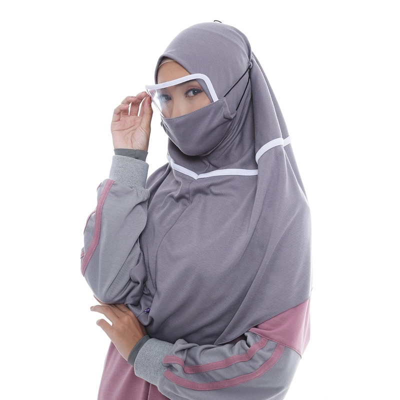 Product image Rabbani - Kerudung Instan Kasera Menza Free Masker S Abu-abu