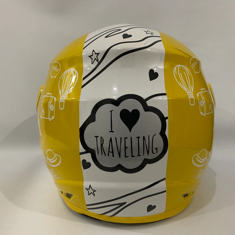 Product image CRX Helmet - Helm Nuvo Traveling Kuning Glossy - Helm SNI - Helm Dewasa L Traveling Kuning Glo