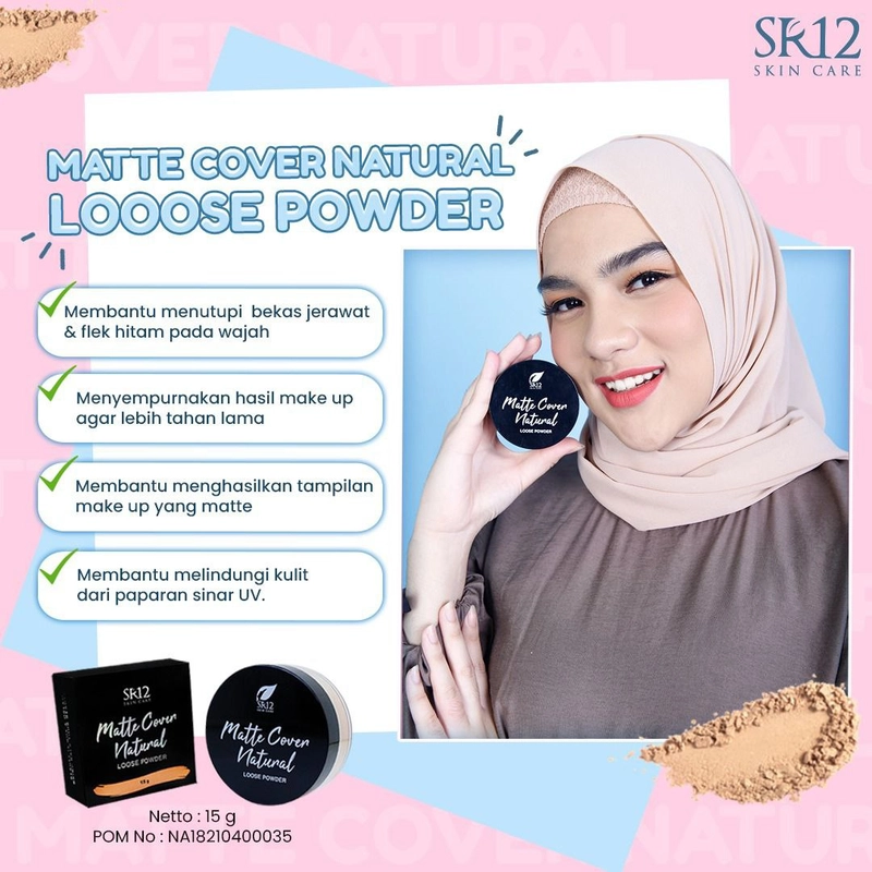 Product image SR12 Loose Powder SPF 20 Tahan Lama Full Coverage Dan Flawless Finished 15 gr Loose Powder Natural