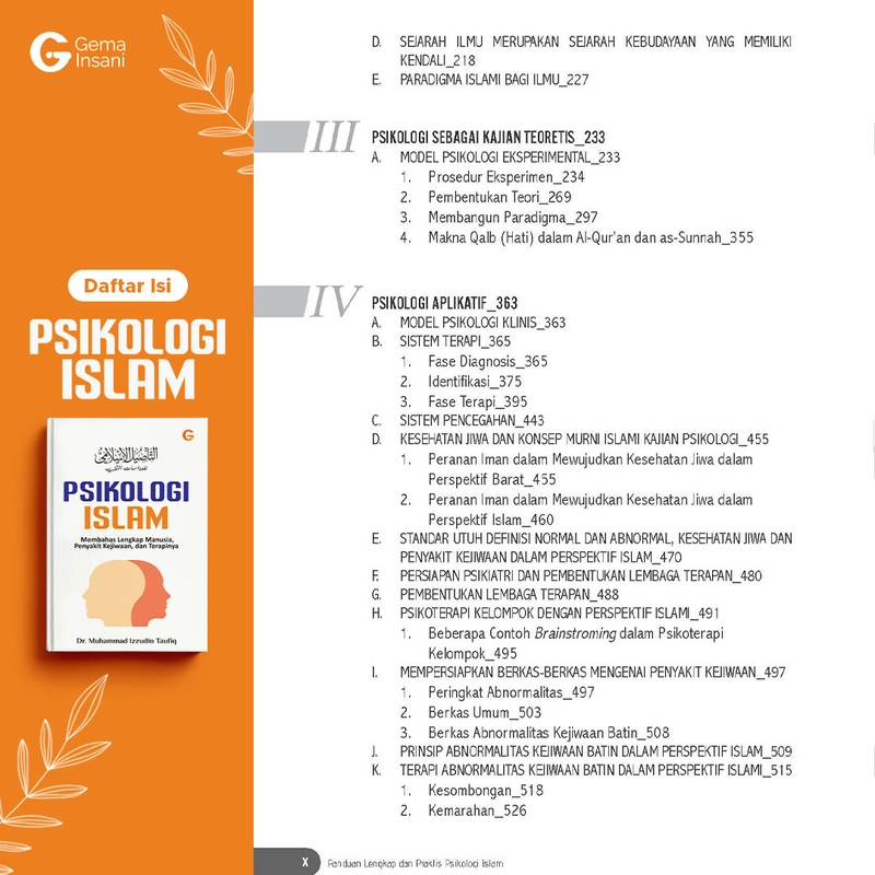 Product image Gema Insani - Psikologi Islam 15 x 23 cm HC