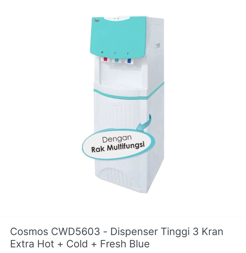 Product image Mumtazqu Store - COSMOS Dispenser CWD 5603 3 kran Panas Dingin Segar CWD5603 3kran random