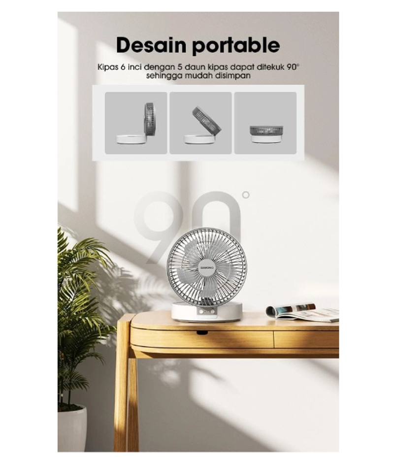 Product image UTAMAMEGA - Kipas Angin Samono SW-DF03 Portable Desk Fan type SW-DF03
