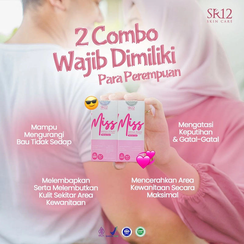 Product image SR12 Miss Manja Wash Dan Spray Mengatasi Bau Tak Sedap Keputihan Dan Gatal-Gatal 40 ml Manja Spray