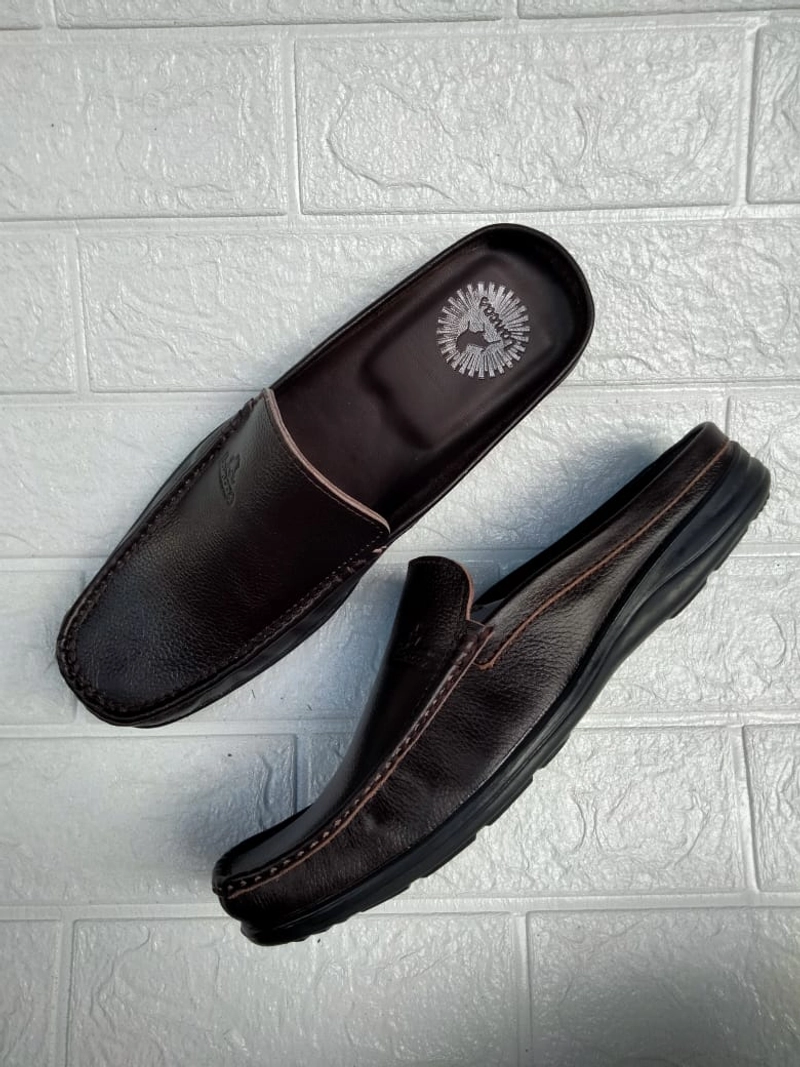 Product image RENINE - ALZ 017 Sepetu Sandal Bustong Mocassin Kulit Asli 39 Hitam