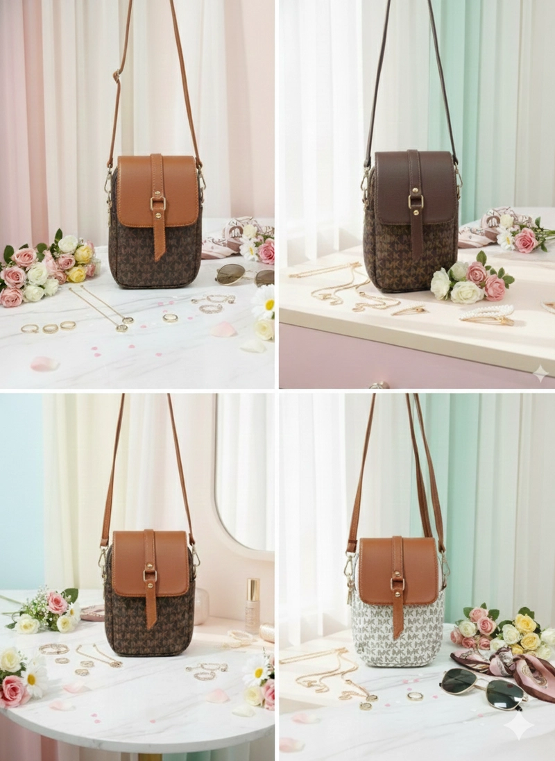 Product image CBL - POCKET Slingbag - Tas Selempang Slingbag Wanita POCKETSling Bag Simple Desain Minimalis Bahan Motif Small Coklat_Kopi
