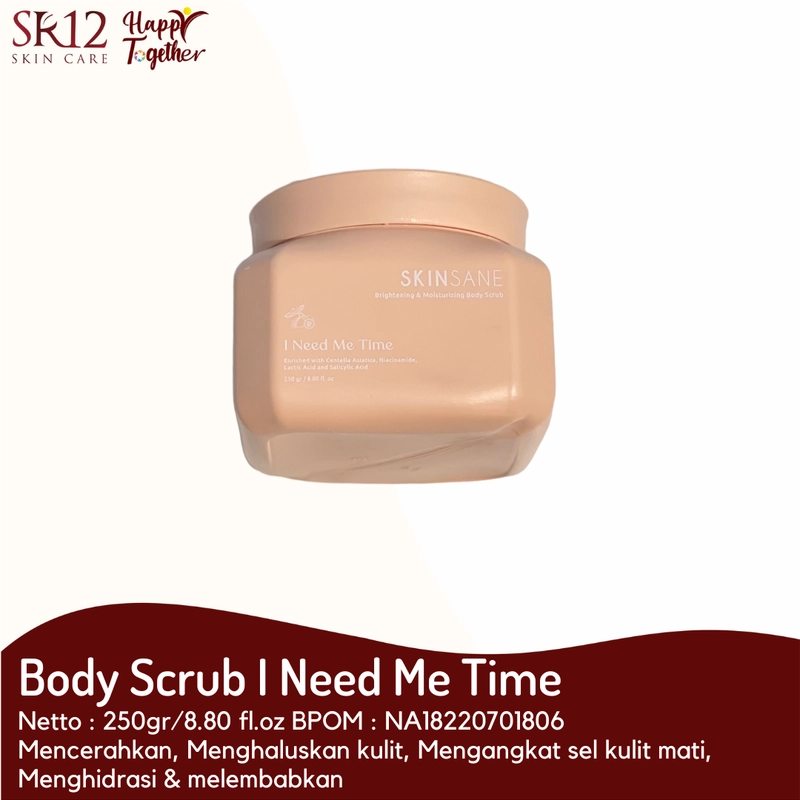 Product image SR12 Body Scrub Skinsane Mengangkat Sel Kulit Mati Dan Mencerahkan Kulit skinsane body scrub i need me time
