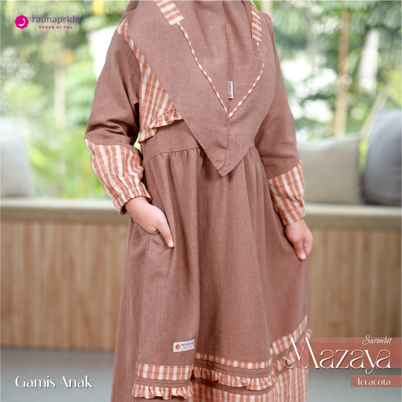 Product image RAUNAPRIDE OFFICIAL - SARIMBIT MAZAYA - TERACOTA XXL/18 GAMIS ANAK