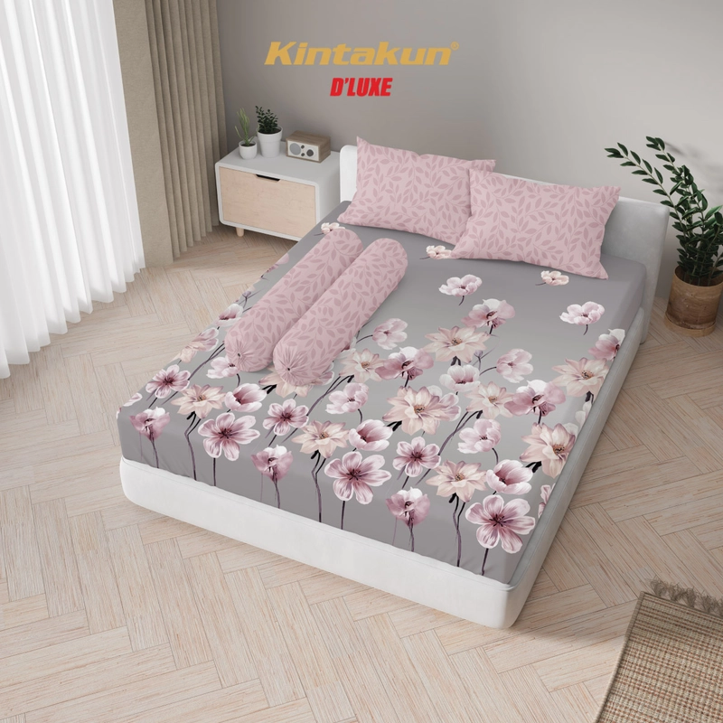 Product image Kintakun - Kintakun Sprei Set Fitted 200 x 200 Super King New DLUXE Aesthetic Minimalis Microtex Tinggi 25cm B2 200 x 200 Zia