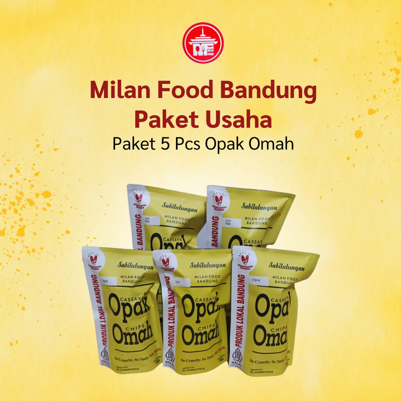 Product image Milan Food Bandung - Paket Usaha 5 pcs (NEW) Opak Omah Snack Makanan Ringan 60gr - Mix