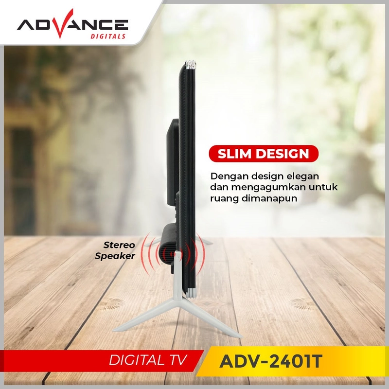 Product image Advance Digitals Indonesia - Advance Digital LED HD TV TVD ADV 2401 T / ADV-2401T / 2401T USB Movie 24 inch HDMI VGA 24 inch Default