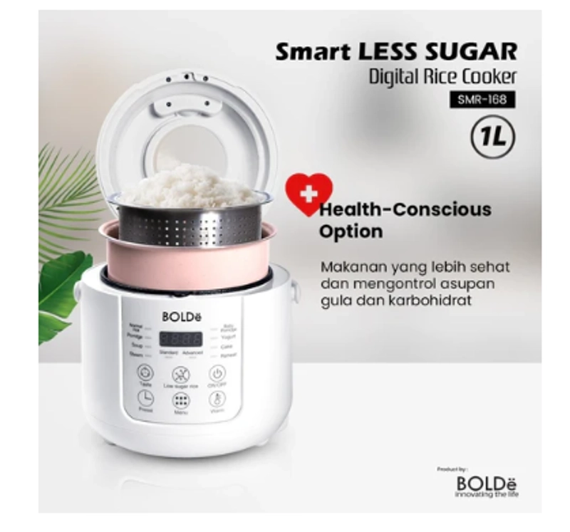 Product image UTAMAMEGA - Boldee Smart Less Sugar Digital Rice Cooker 1L Type Smart