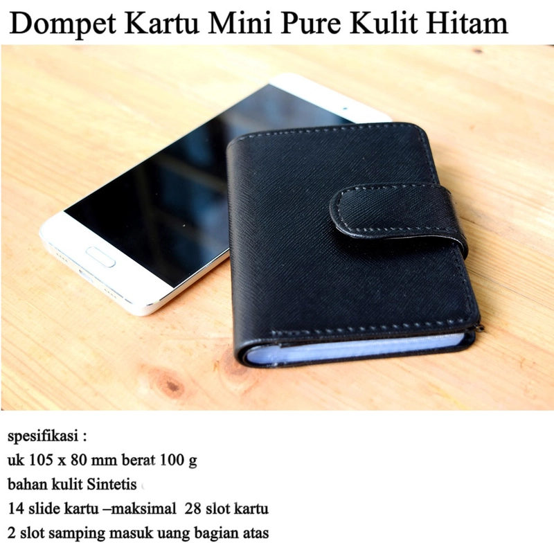 Product image Lanc Fashion - Dompet Flip Card Mini Pure Slim warna black