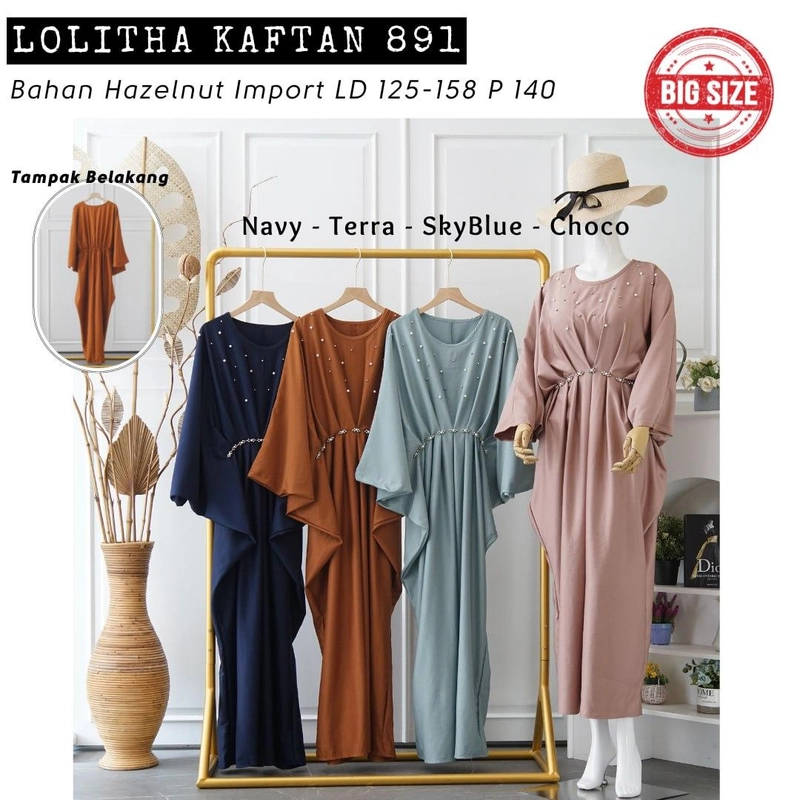 Product image Halika - KAFTAN BIGSIZE LOLITHA ALL SIZE NAVY