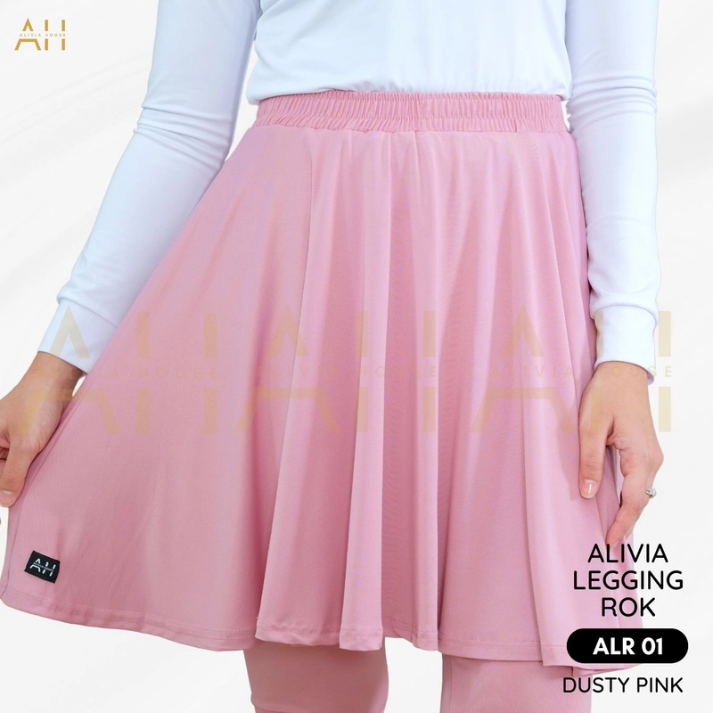 Product image Alivia House - ALIVIA LEGGING ROK 01 Legging Rok Olahraga Wanita Skirt Sport Jogging Sepeda ALL SIZE Dusty Pink