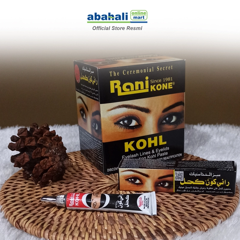 Product image Abahali Mart - Celak Mata Rani Kone Kohl Hasil Pekat Tajam dan Tahan Lama 1 pcs hitam