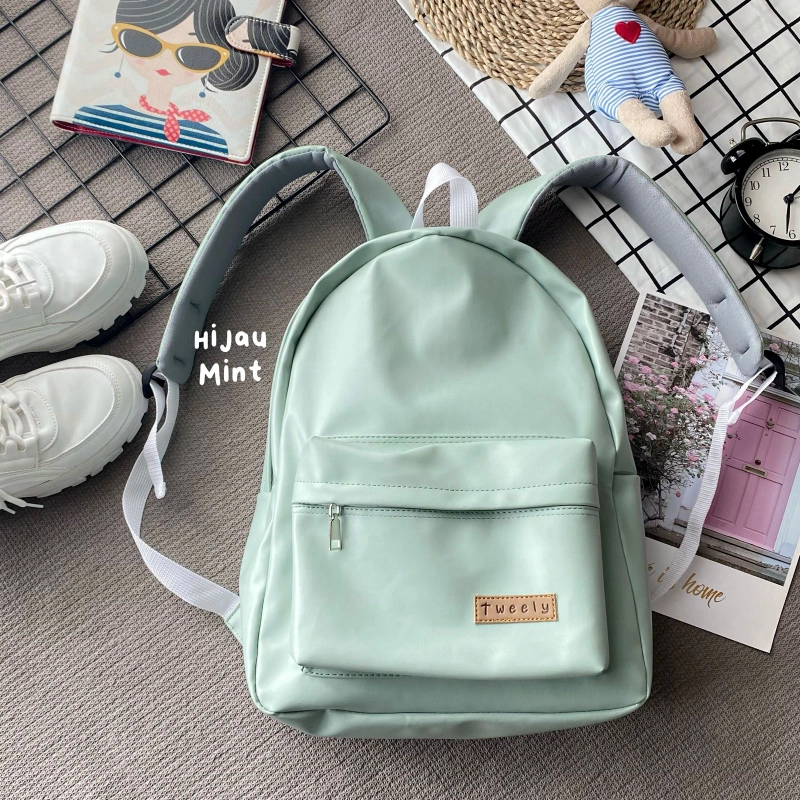 Product image Tweelyforbag - Tubby Backpack/Ransel - Tweelyforbag - Ransel Wanita - Tas Wanita 350 gr Hijau Mint