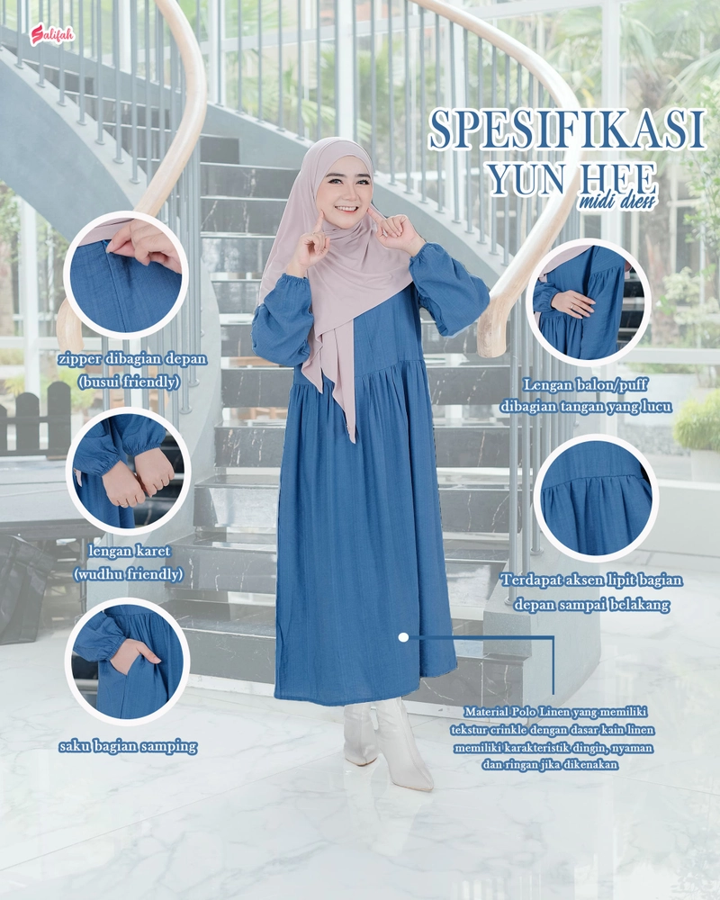 Product image Dzeera - SALIFAH - YUNHEE MIDI DRESS M BLACK