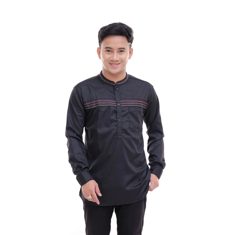 Product image Kois Batik - Baju Koko Pria Dewasa Lengam Panjanh Terbaru Elegan Motif ardan Xl Koko ardan hitam