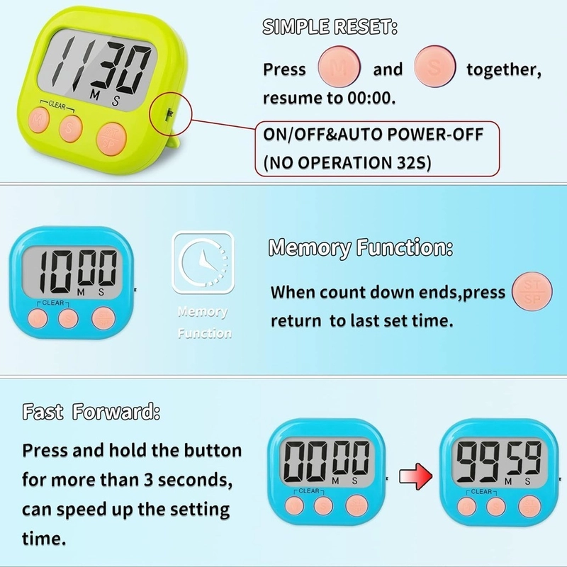 Product image KAMJE Timer Digital Dapur Pengatur Waktu Memasak Alarm Masak KMJ038 KMJ038 HIJAU