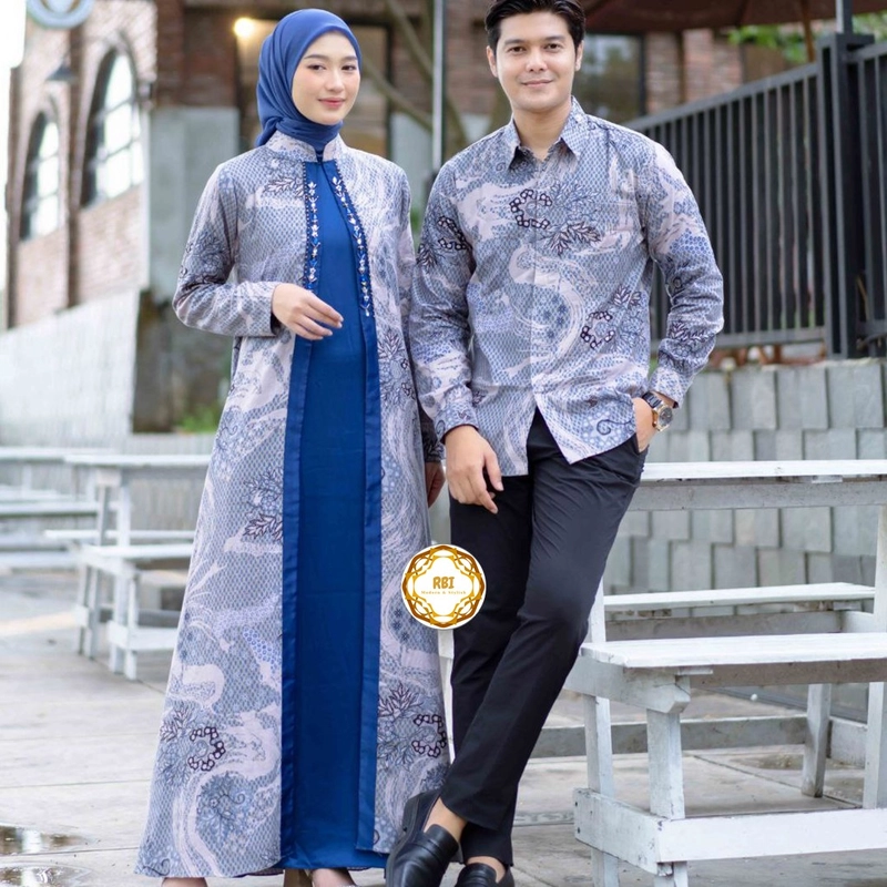 Product image Rambe Batik Indonesia - Batik Alisia Couple Gamis Alisia Berbahan Dobi Kain Maxmara Import Kualitas Premium KEMEJA SAJA SIZE M ALISIA A