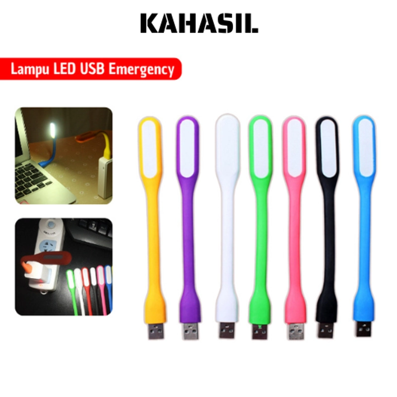 Product image KAHASIL - Lampu LED USB Portable Emergency Flexible Stik Stick Lamp Baca Belajar Laptop Powerbank KMJ148 RANDOM