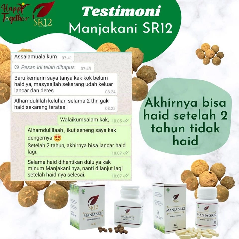Product image SR12 Manjakani Merapatkan Kewanitaan Mengatasi Keputihan Gatal Dan Bau Tidak Sedap 60 Kapsul