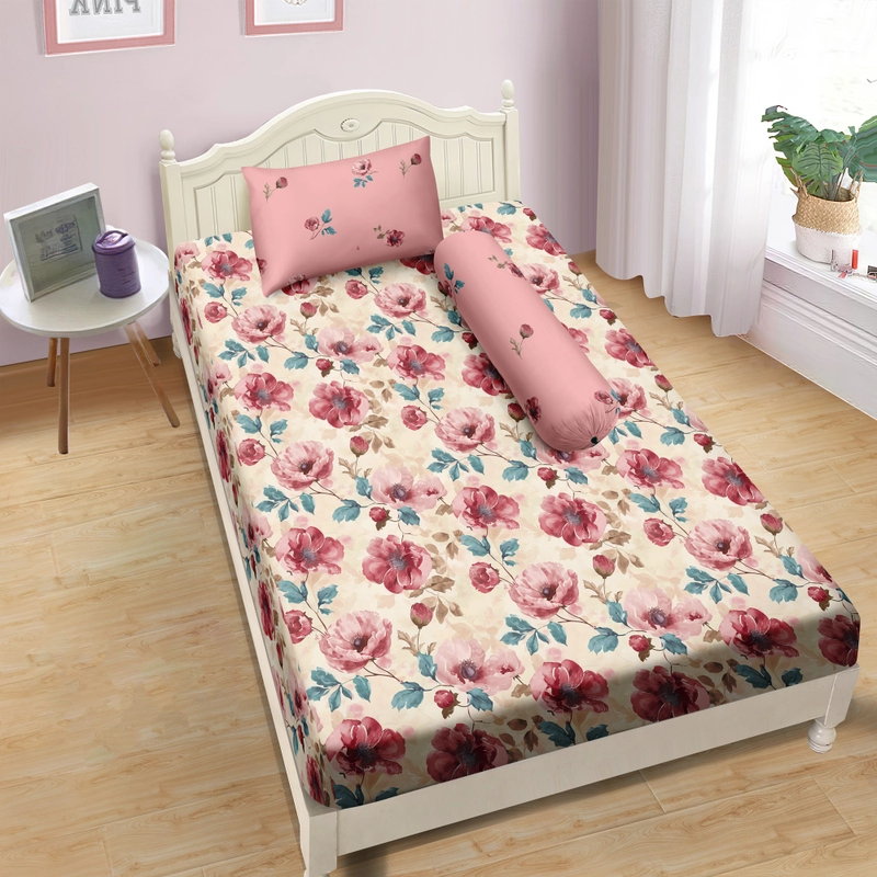 Product image LADY ROSE OFFICIAL - Aloha Max x Ayu Ting Ting Bed Cover Set Amarosa 120x200x25 Single Fitted