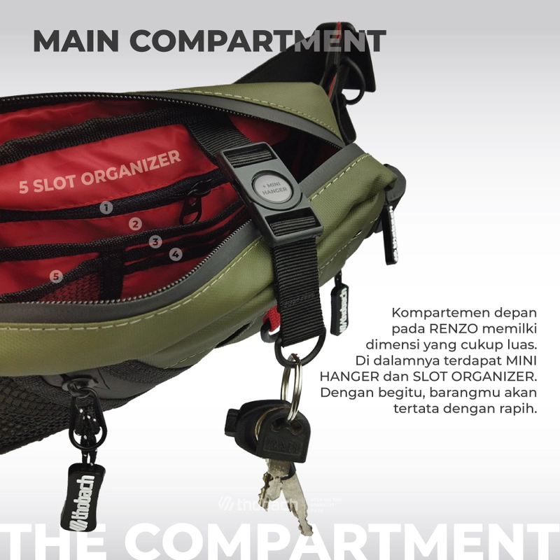 Product image Thobach official - THOBACH Waistbag Anti Air Waterproof RENZO 200 gr Army
