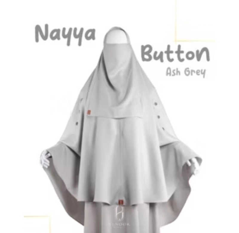 Product image ELNOOR SYARI - Elnoor Syari - Kerudung Jumbo Nayya Button 2in1 basic/split-hand All Size Ash Gray