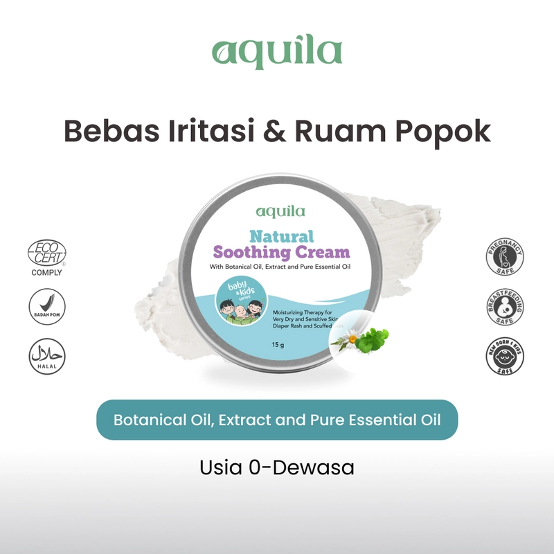 Product image Aquila Natural Soothing Cream/Diaper Rash/Krim Ruam Popok/Biang Keringat 50gr all skin type