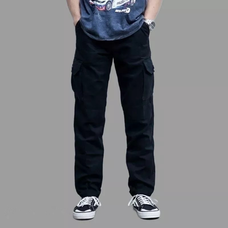 Product image Alifa Shop - Celana Cotton Twill Premium/Celana Pria/Celana Panjang Pria/Celana Kargo/Celana Ymg 02 S Hitam