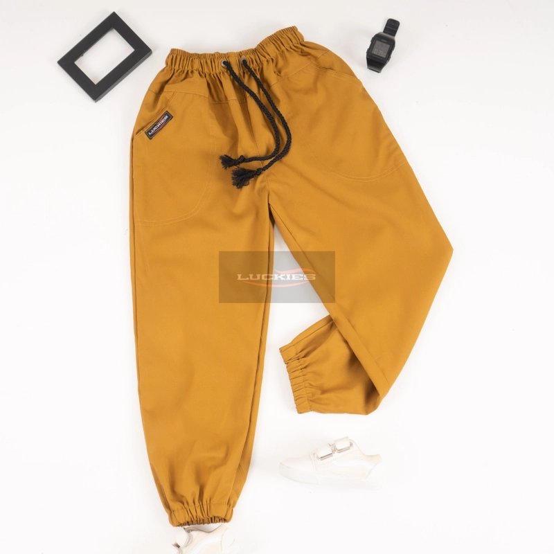 Product image Luckies - Celana Jogger Anak 1-15 Thn Pinggang Karet Chino Distro Luckies Brand Hitam Abu Navy 2 Hitam