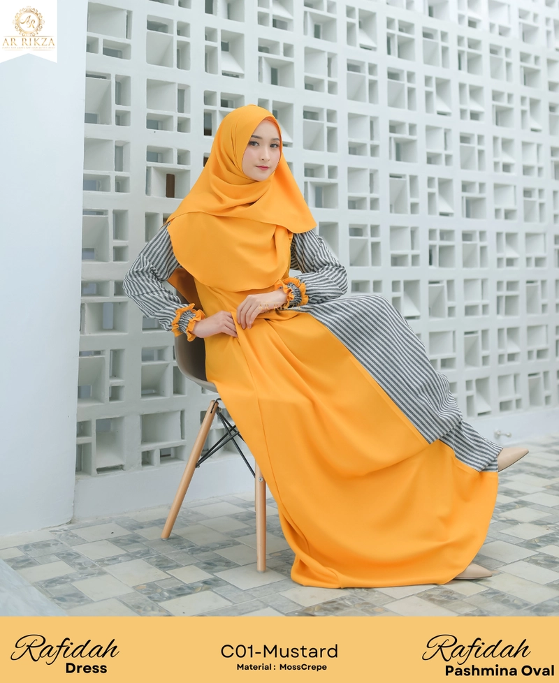 Product image Arrikza - RAFIDAH DRESS BY ARRIKZA XS C01-MUSTARD