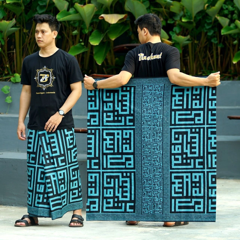 Product image Khisna collection - Sarung dewasa print motif kufi best seller Allsize Toska