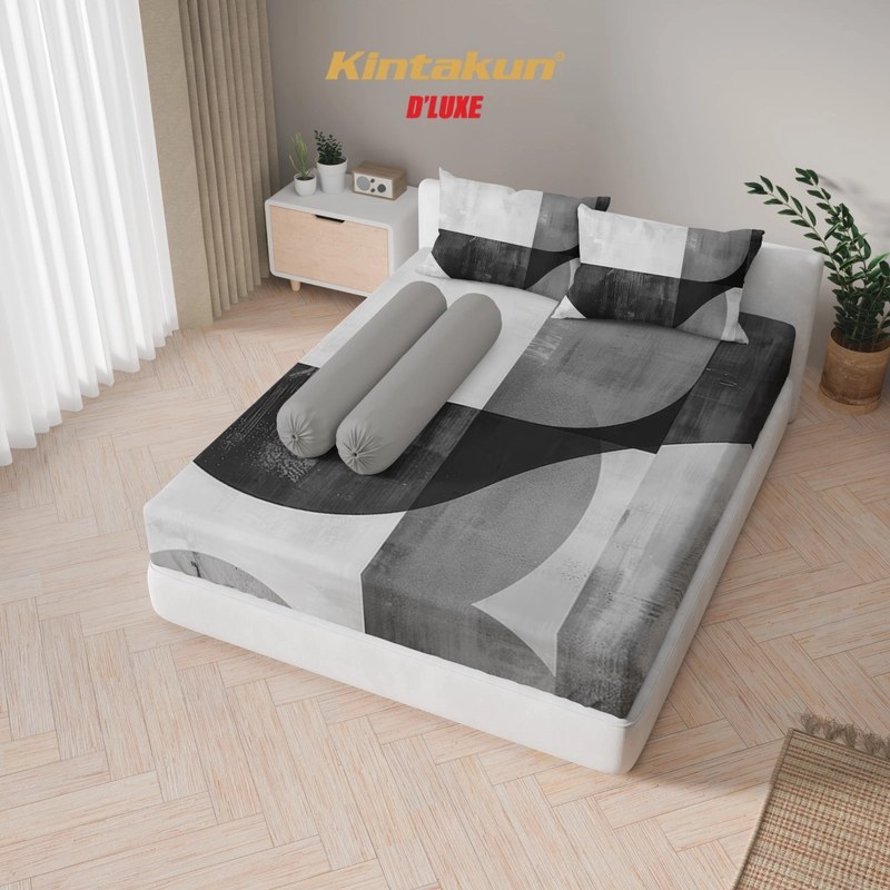 Product image Kintakun - Kintakun Dluxe Sprei Set Fitted Tinggi 25 Aesthetic Multivarian Guling Kain LIMITED 100 x 200 Elisya