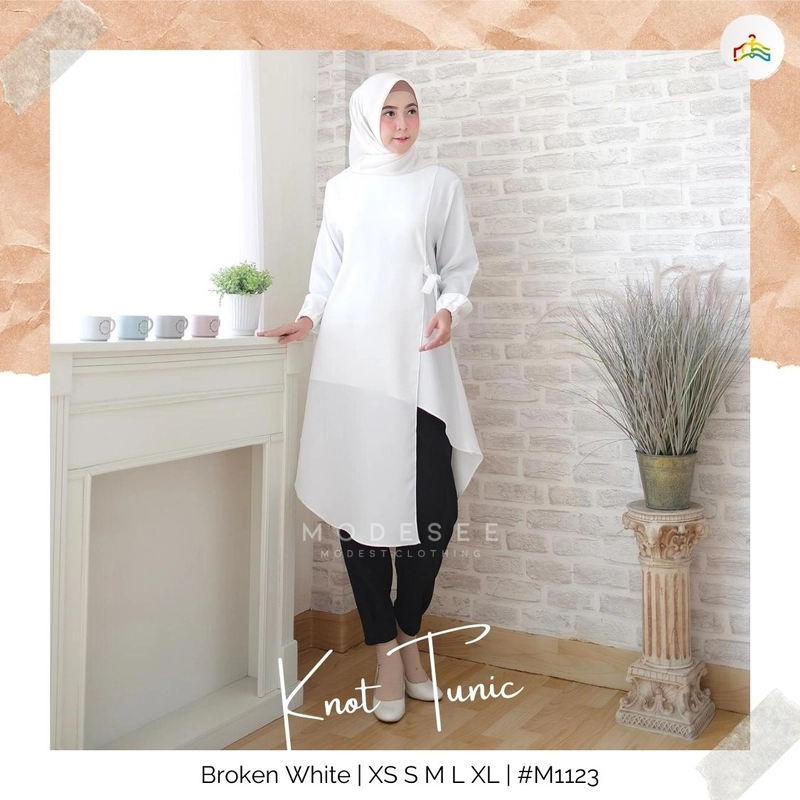 Product image Modesee - Tunic Knot Broken White XS Broken White