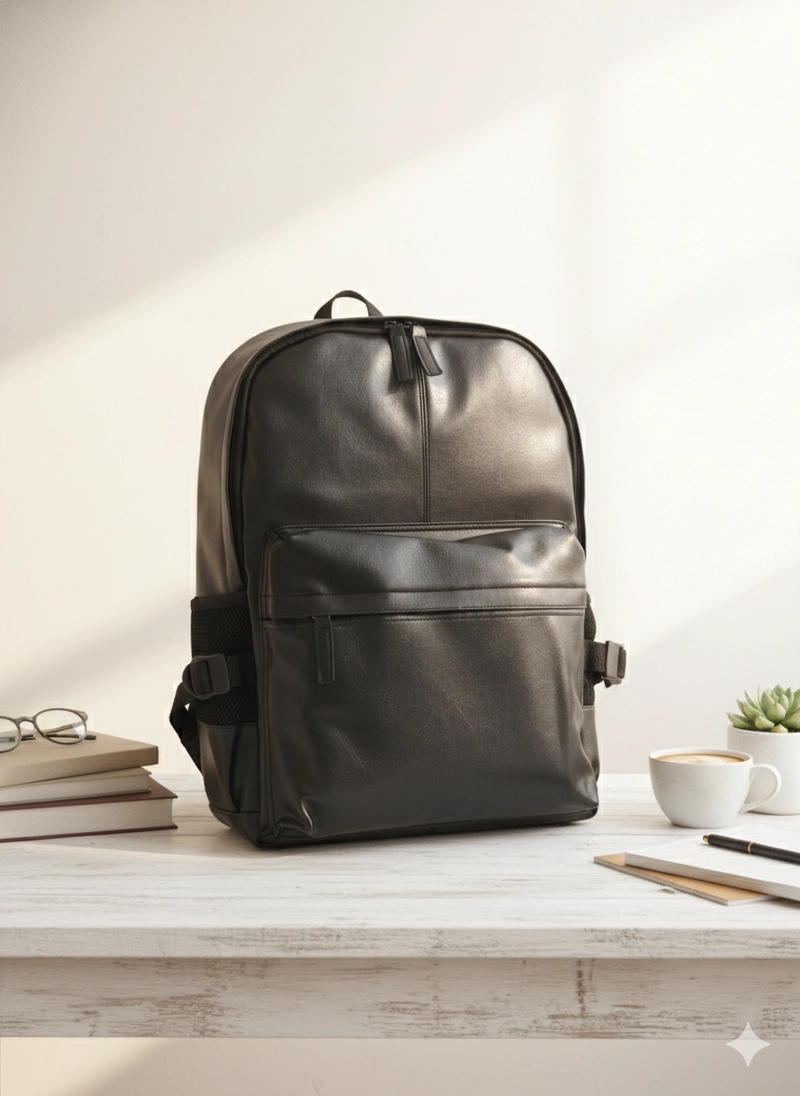 Product image CBL - Tas Ransel THEON Ransel Backpack Pria Wanita Bahan Semikulit Sintesis PremiumGlossy Tas Laptop Big Hitam