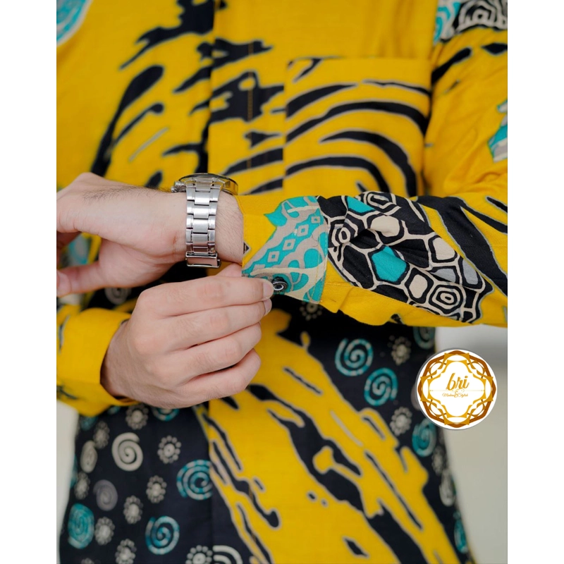 Product image Rambe Batik Indonesia - Couple Tunik Aprilia Terbaru Modern dan Exclusive Kemeja Saja Size M Aprilia